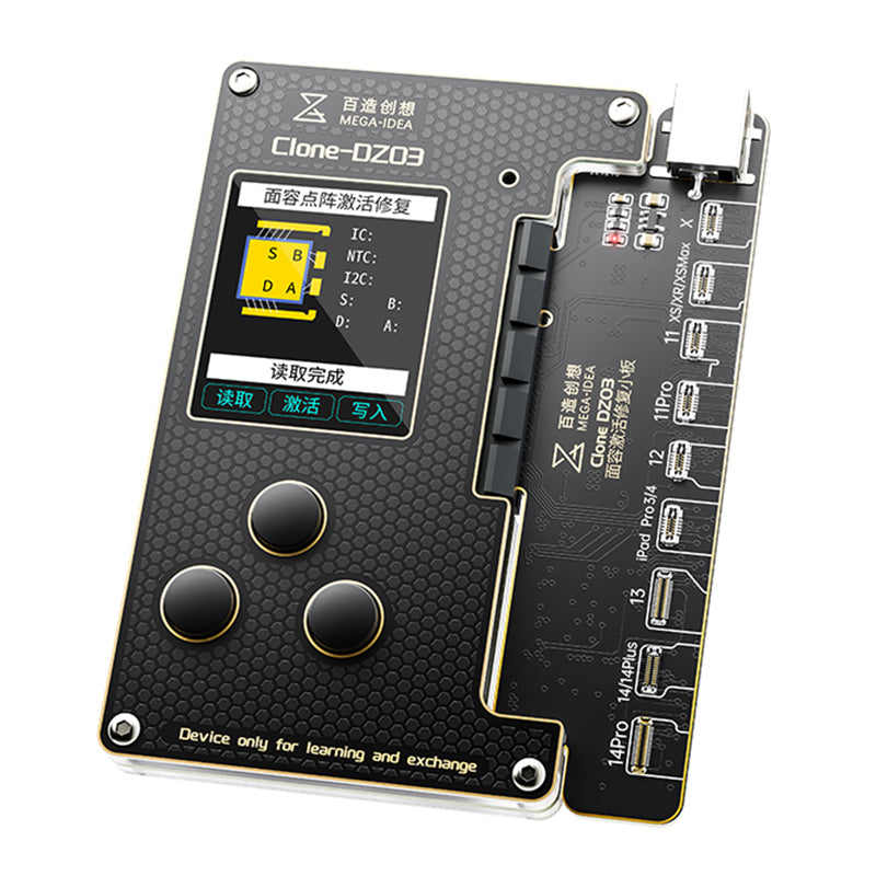 MEGA-IDEA Clone DZ03 No Disassembly Dot Matrix Repair Programmer for iPhone X-12 Mini Face ID Flex Cable Test Read Write MEGA-IDEA Clone DZ03 No Disassembly Dot Matrix Repair Programmer for iPhone X-12 Mini Face ID Flex Cable Test Read Write